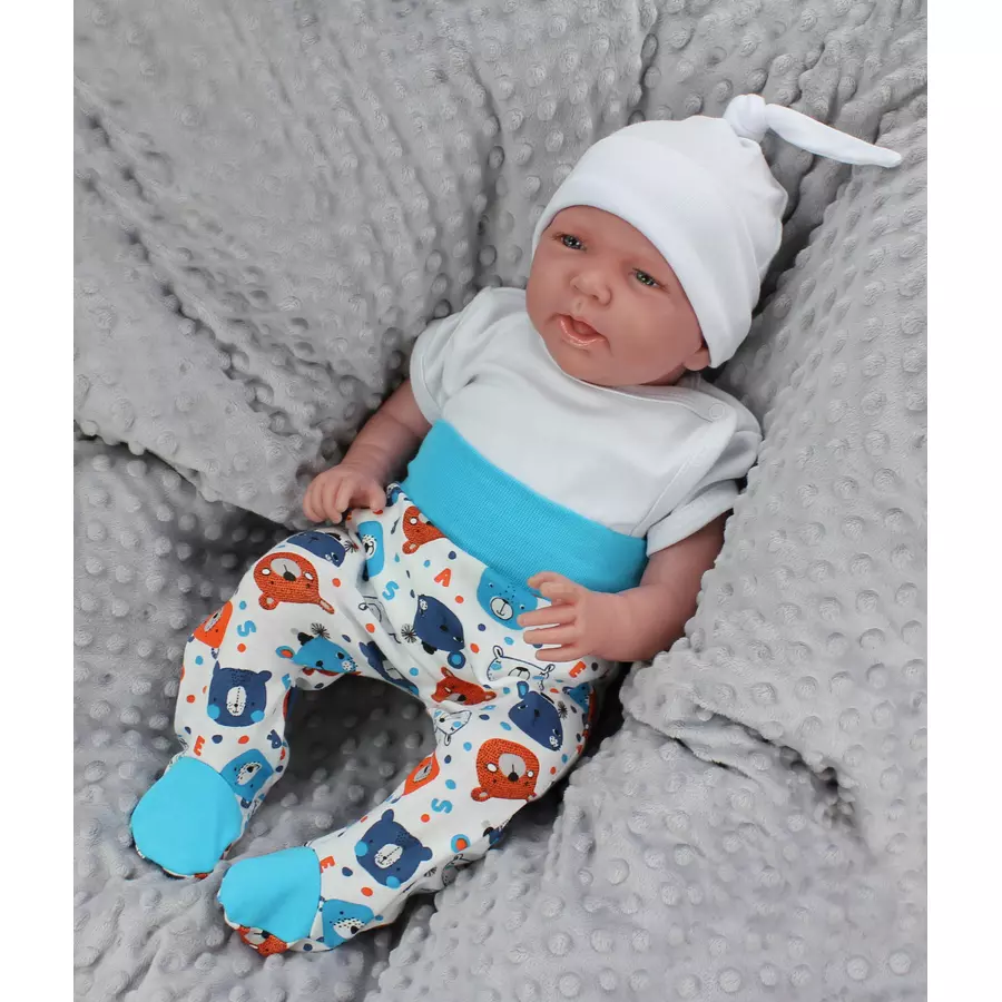 TupTam Baby Jungen Strampelhose mit Fuß 3er Pack türkisblau