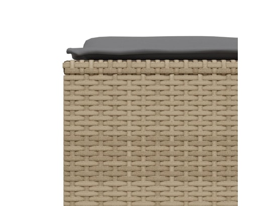 VIDAXL - Pouf Tabourets de jardin avec coussins lot de 4 beige résine tres...