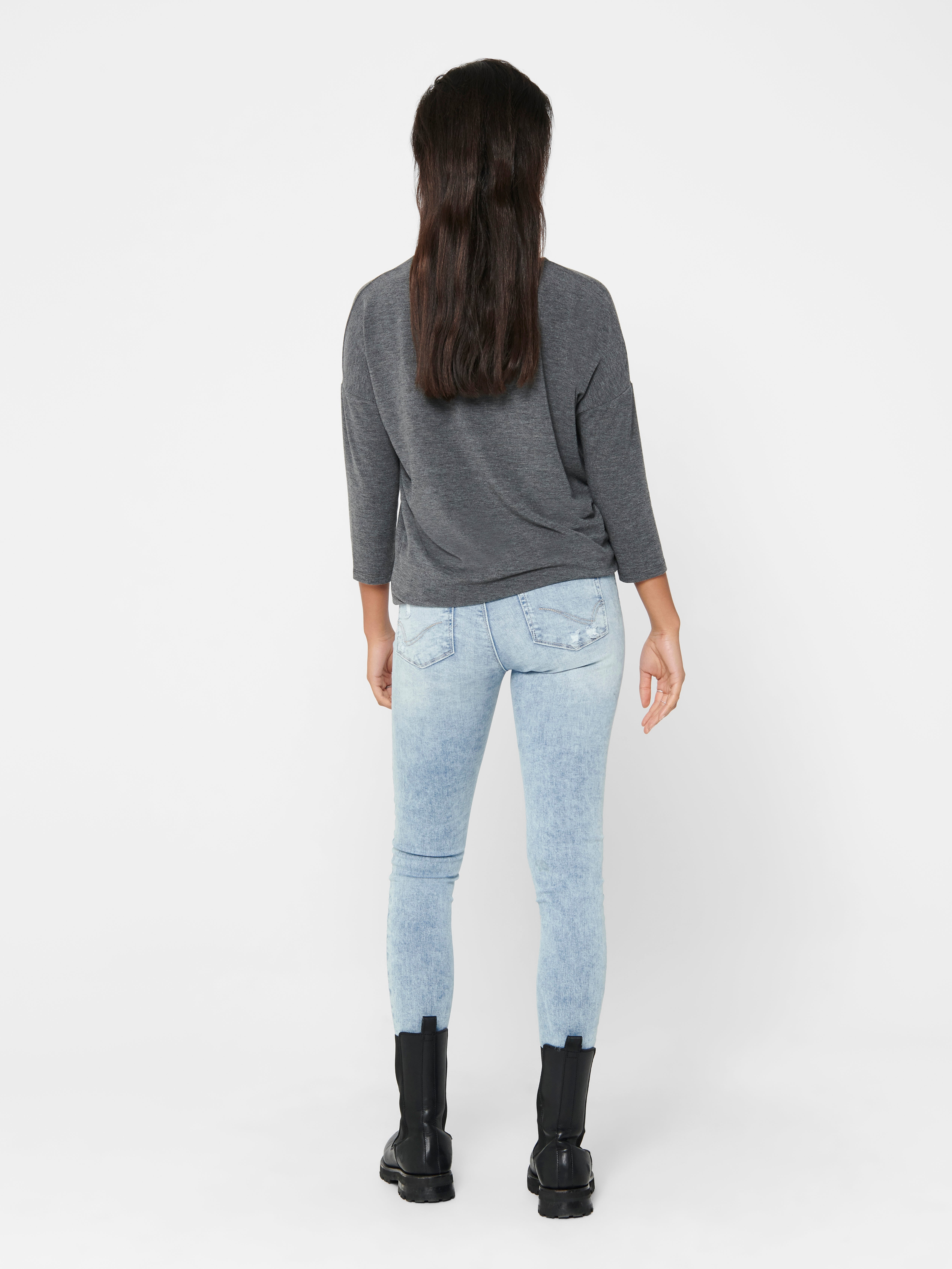 ONLGLAMOUR Top Dark Grey Melange