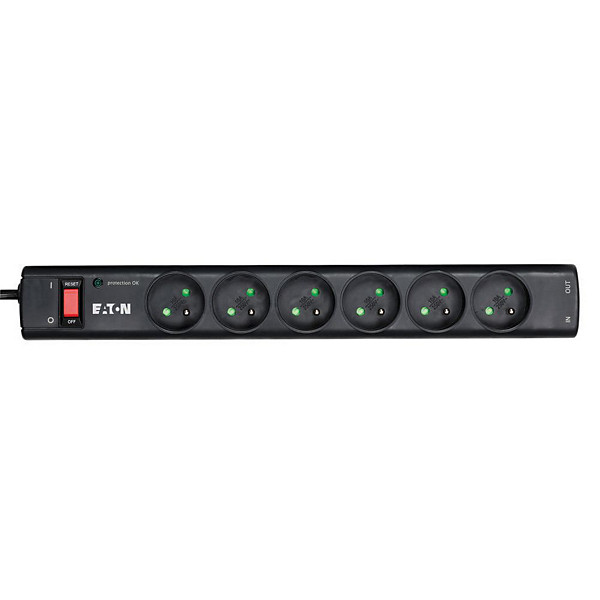 Eaton Multiprise parafoudre Protection Strip 6 Tel FR - 6 prises