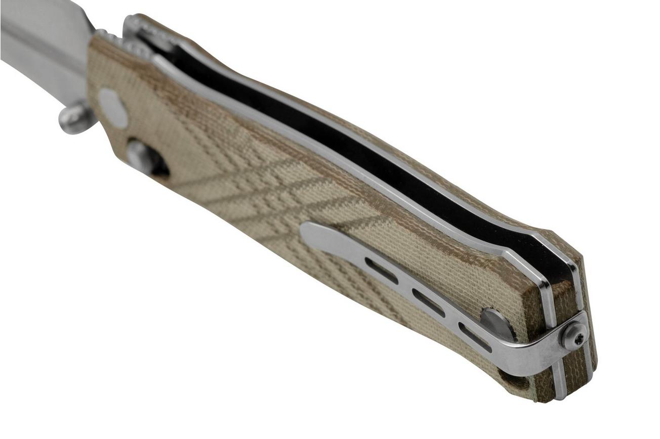 Real Steel Muninn 7751GM Green Micarta, Satin VG-10, zakmes