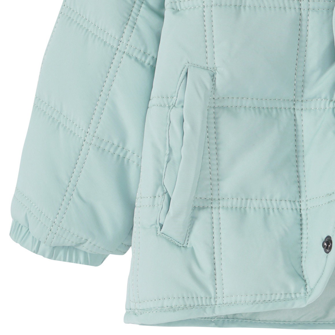Topomini Baby Steppjacke mit Kapuze mintgrün