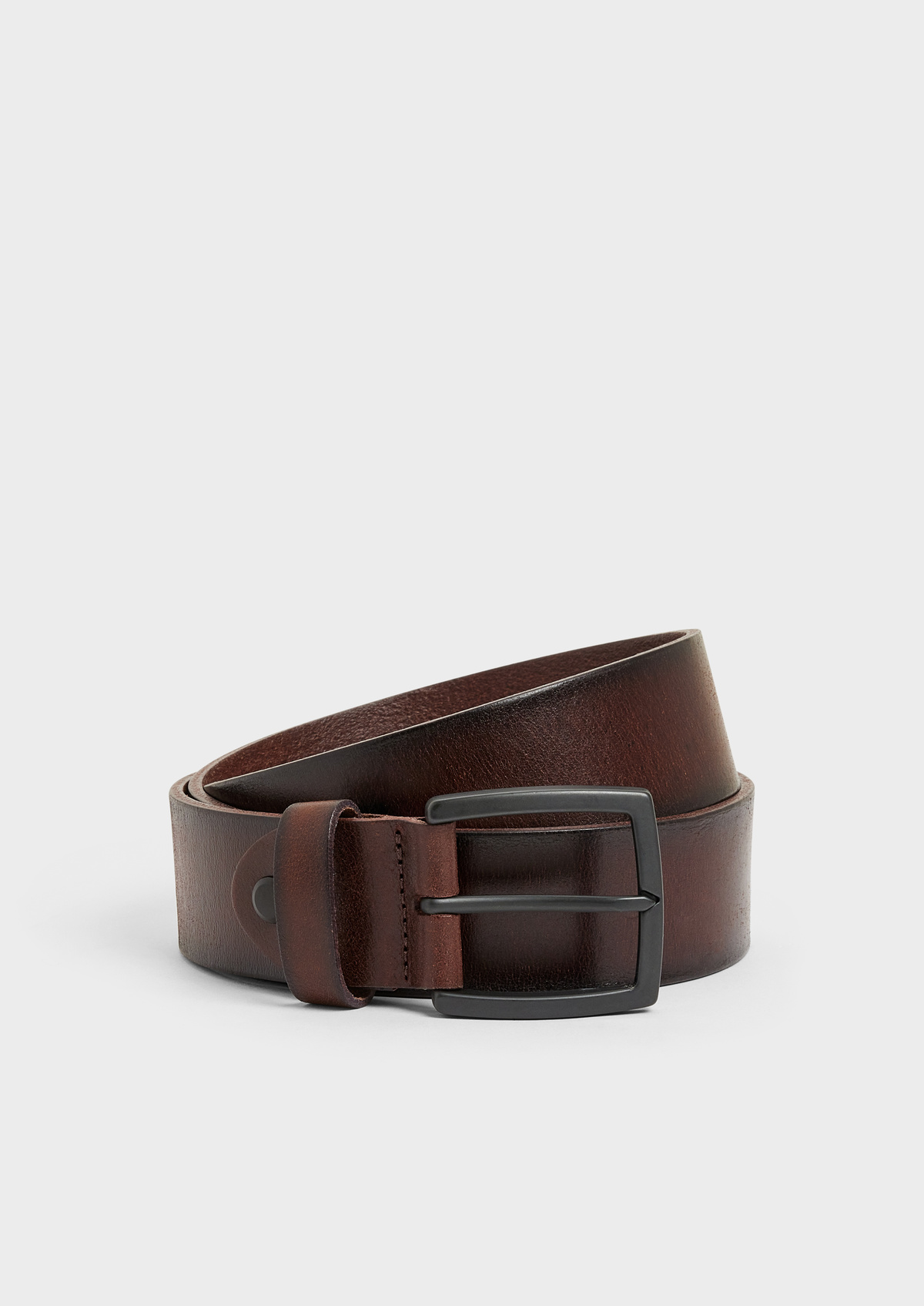 Ceinture en cuir chocolat