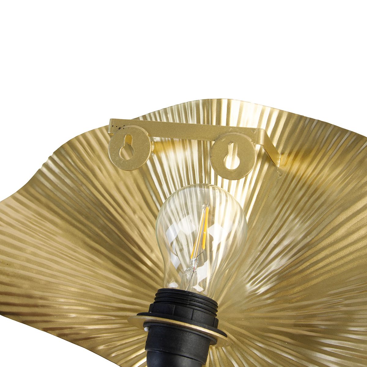 Oosterse wandlamp messing - Louka