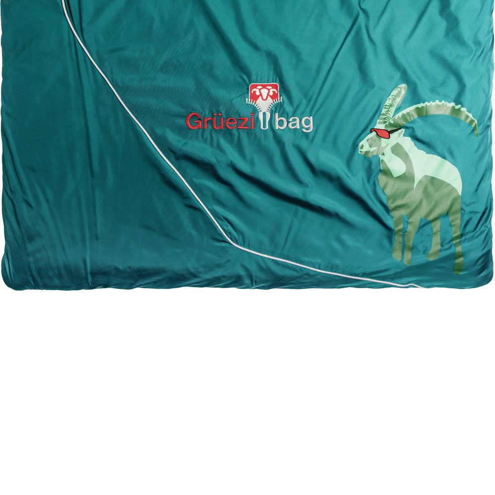 Grüezi Bag Biopod Wolle Goas Comfort RV Links Schlafsack dark petrol