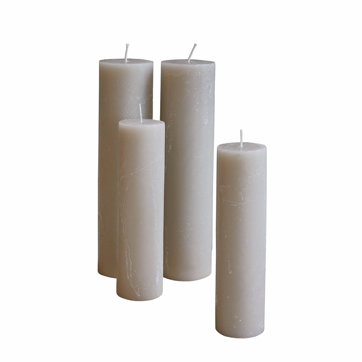 Kerze 4er Set Avinal taupe