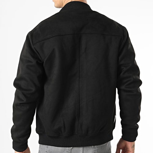 Veste Suédine Zippée Ram Noir