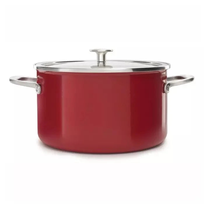 KitchenAid Pannenset 5 delig met Garde en Sauslepel - Rood