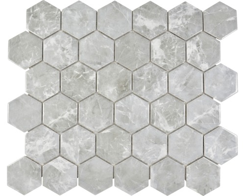 Keramisch mozaïek HX Curio MG Hexagon 32,5x28,1 cm Grijs