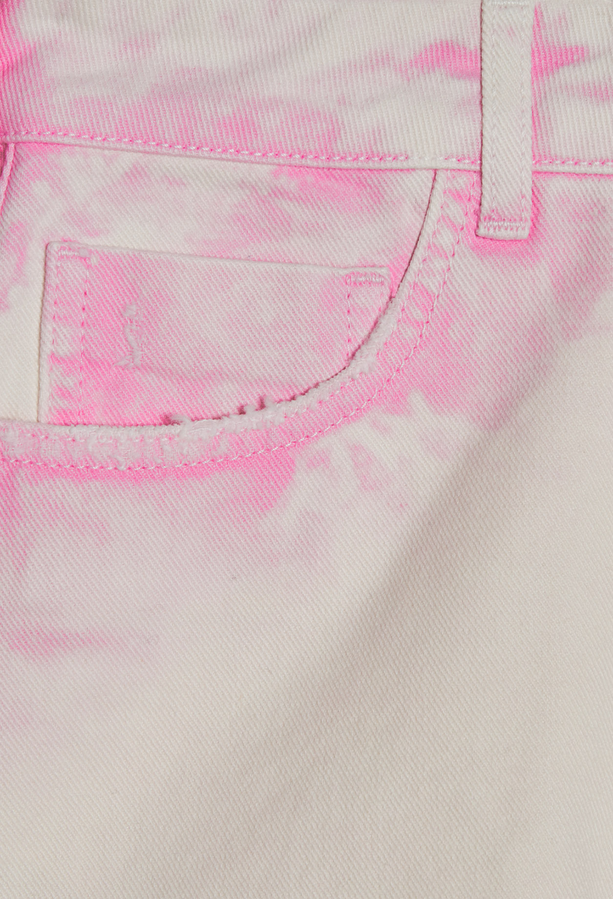 Short en denim bicolore