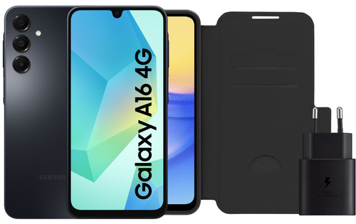 Samsung Galaxy A16 128GB Zwart 4G + Accessoirepakket