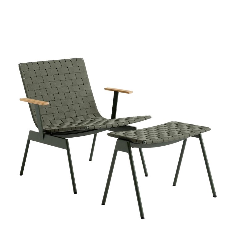 &tradition Ville AV46 Outdoor voetenbank Bronze Green