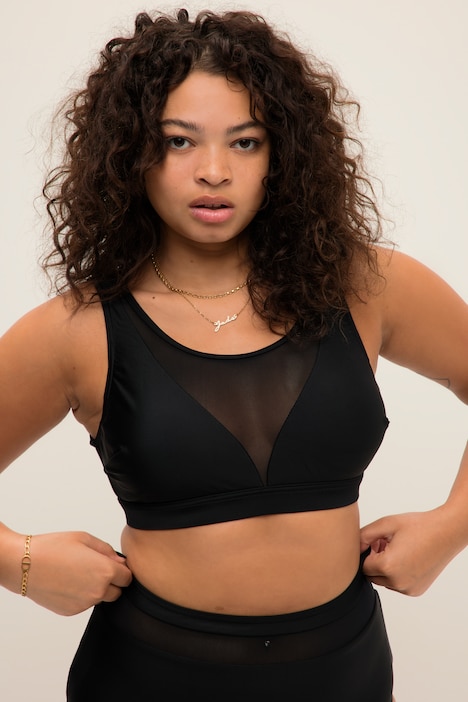 Bikini-Top, Softcups, Netz-Einsatz