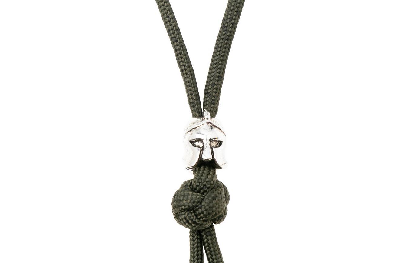 Spartan Blades Spartan Helmet Bead Green Paracord