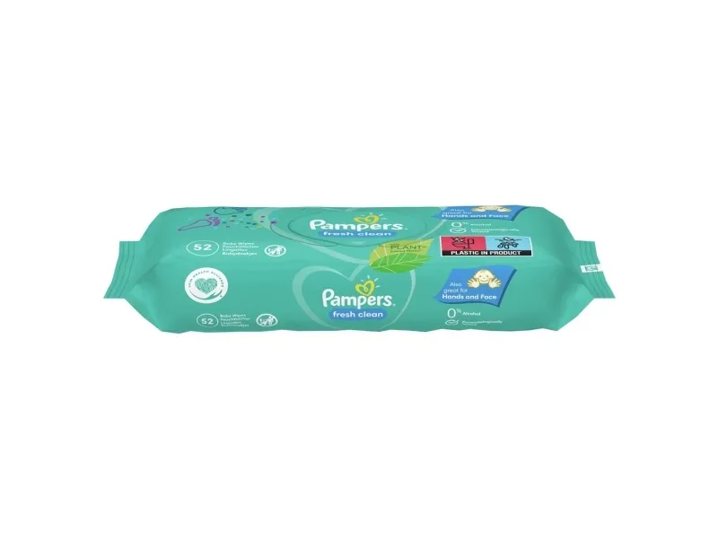 Pampers Fresh Clean - Vådservietter til baby -Dermatologisk testet- Allergivenlig - Neutral pH