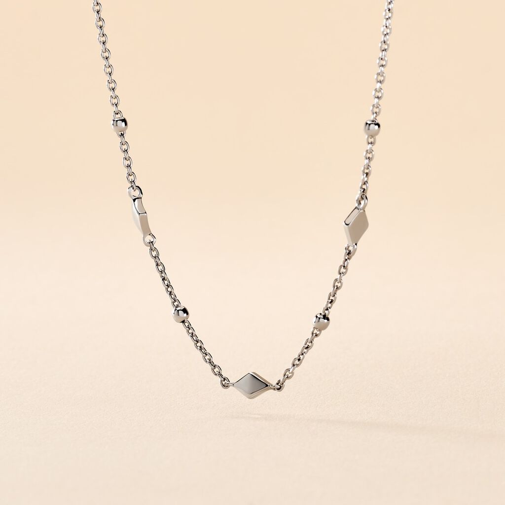 Collier Fancy Argent Blanc