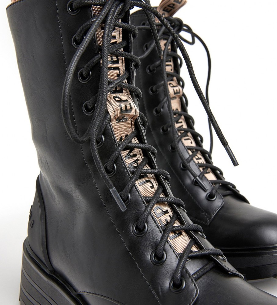 Botas pretas de cano curto Pepe Jeans Soda Block