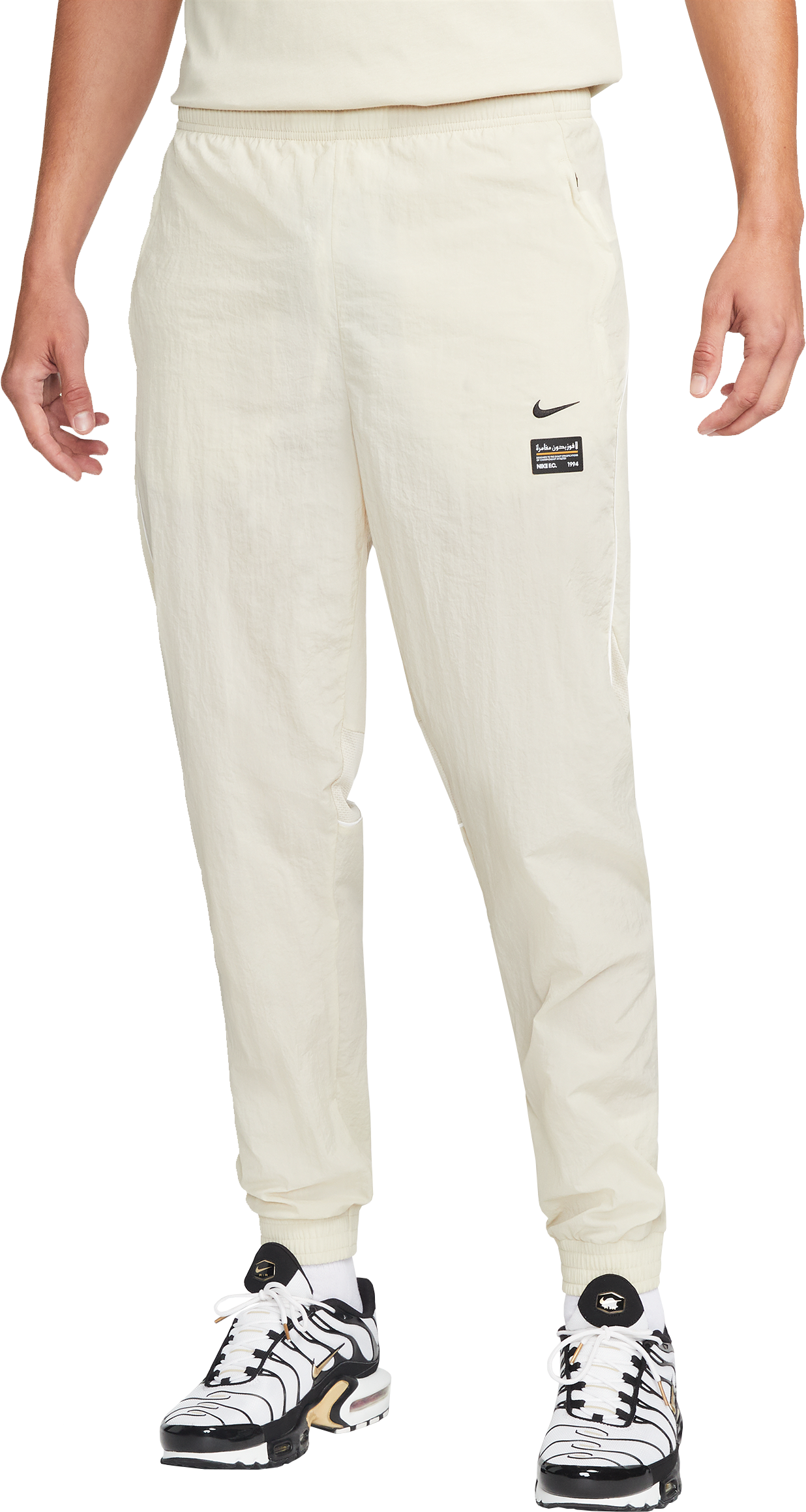 Nike F.C. Woven Jogginghose Beige Schwarz F206