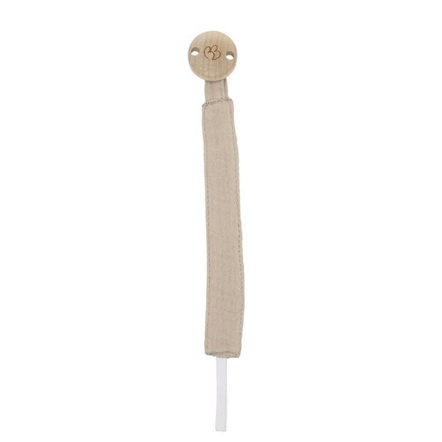 Attache-sucette double gaze de coton - Biscuit - BB&CO