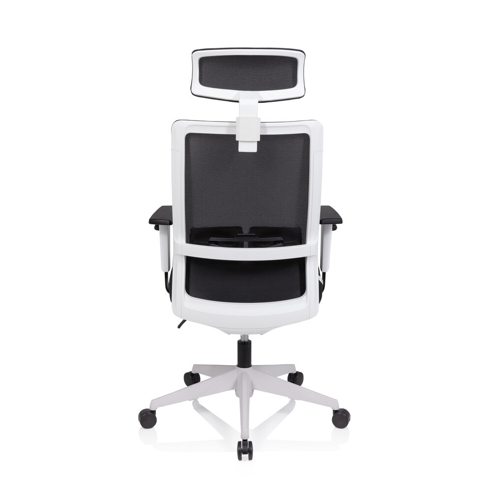 Profi Bürostuhl BRANCO Stoff/Netzstoff mit Armlehnen (höhenverstellbar) hjh OFFICE