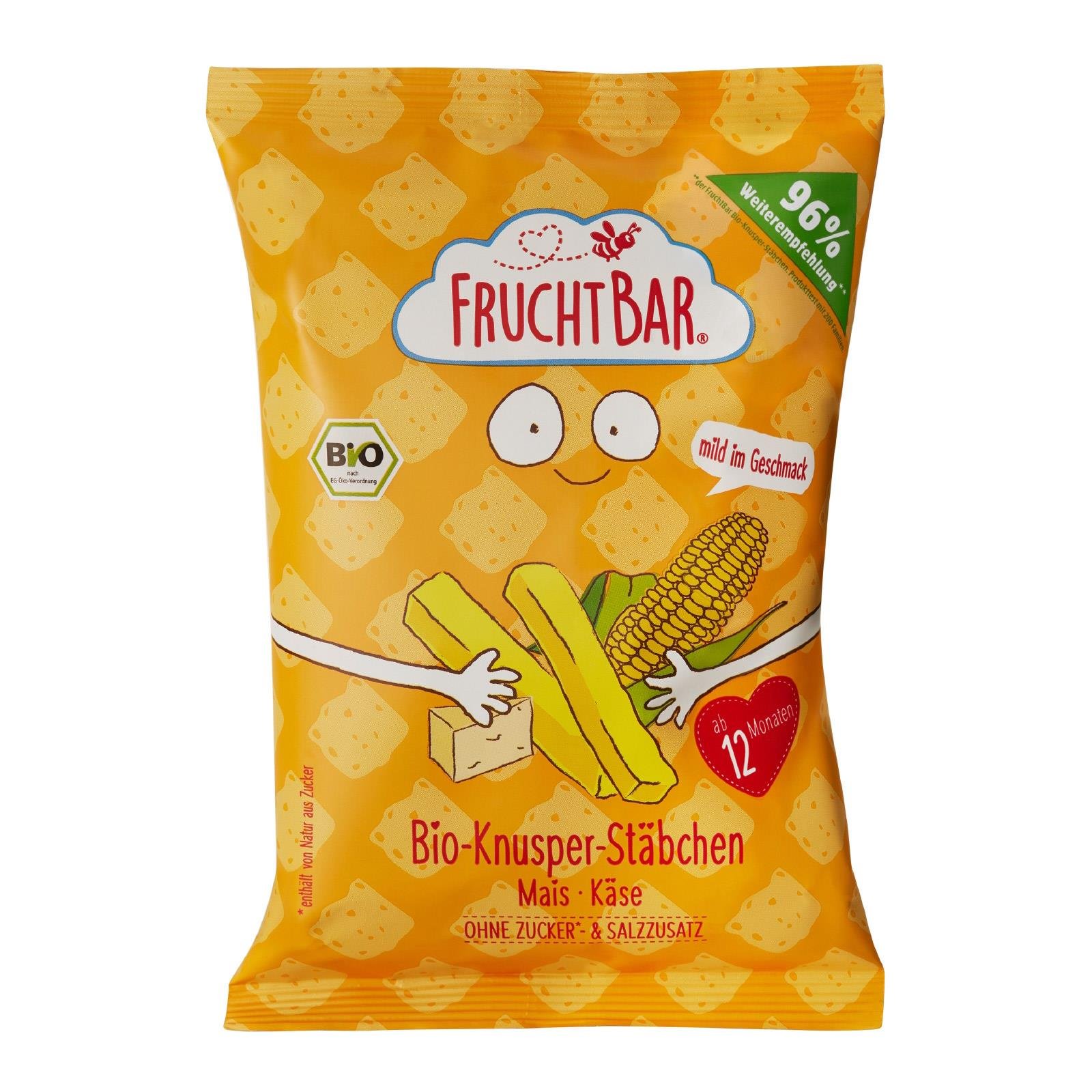 Fruchtbar Knusper Stäbchen Mais Käse
