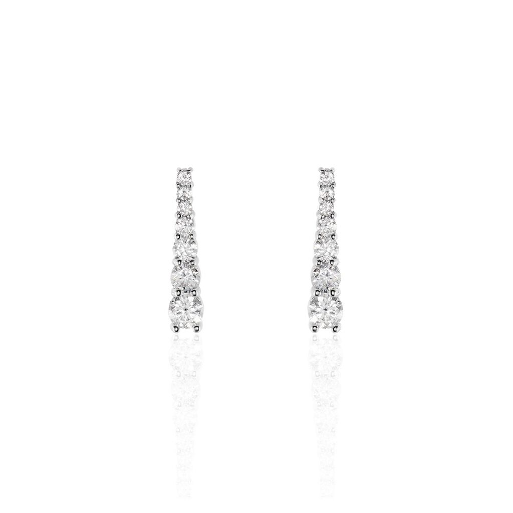 Boucles D'oreilles Pendantes Chiron Argent Oxyde