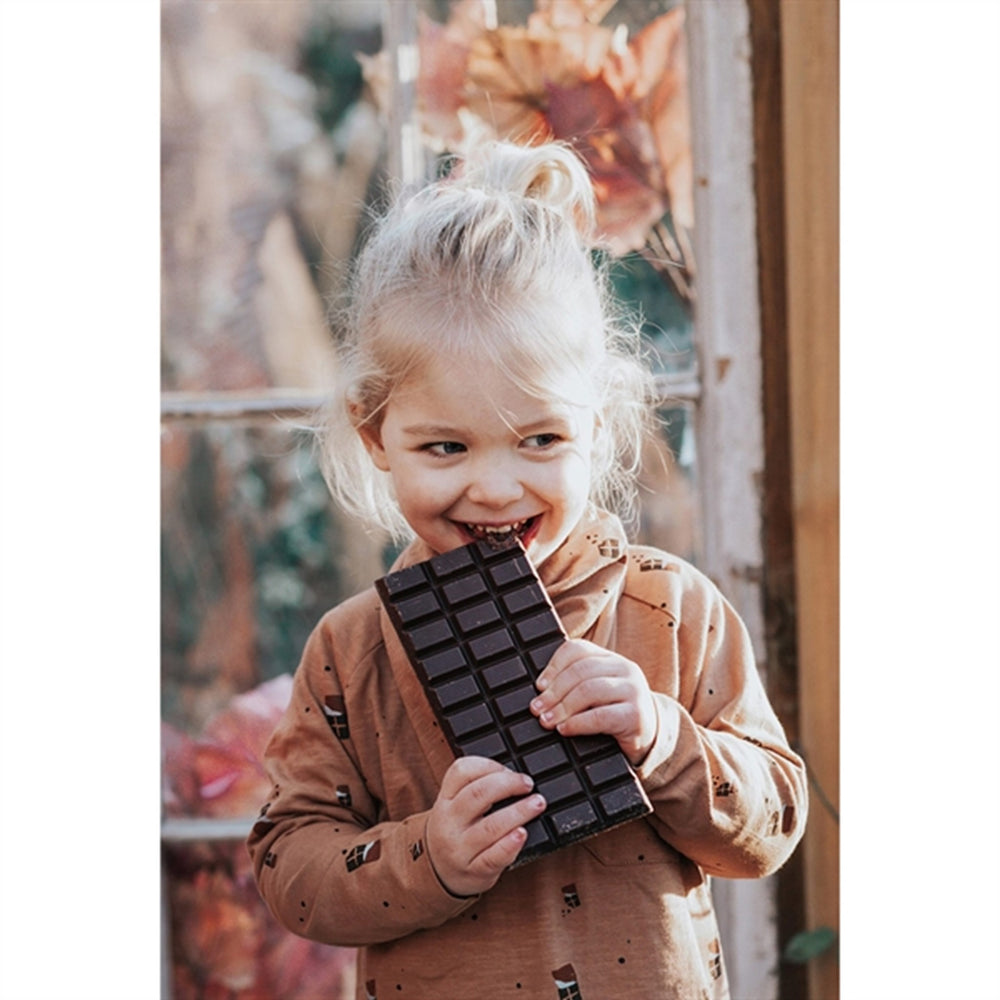 Mini Chocolate AOP Bluse - Monsieur Mini