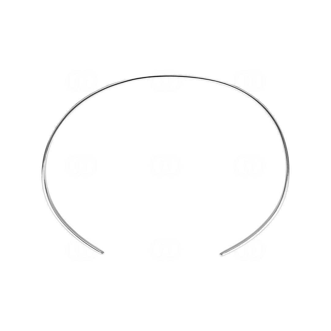 Armreif offen 925 Silber rhodiniert 58 x 48mm