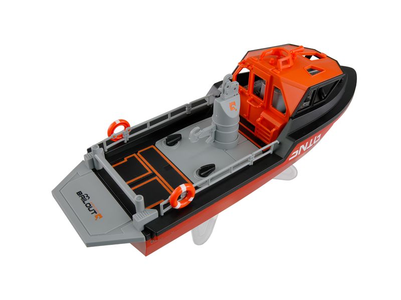 Amewi Rettungsboot Jet 320 mm Schwarz/Rot Ferngesteuertes Rettungsboot mit Brushless-Antrieb