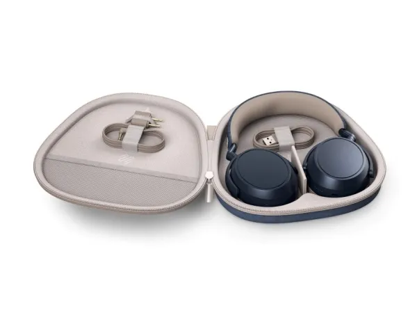 Sennheiser MOMENTUM 4 - Hovedtelefoner med mik. - fuld størrelse - Bluetooth - trådløs, kablet - aktiv støjfjerning - 2,5 mm jackstik, USB-C - denim