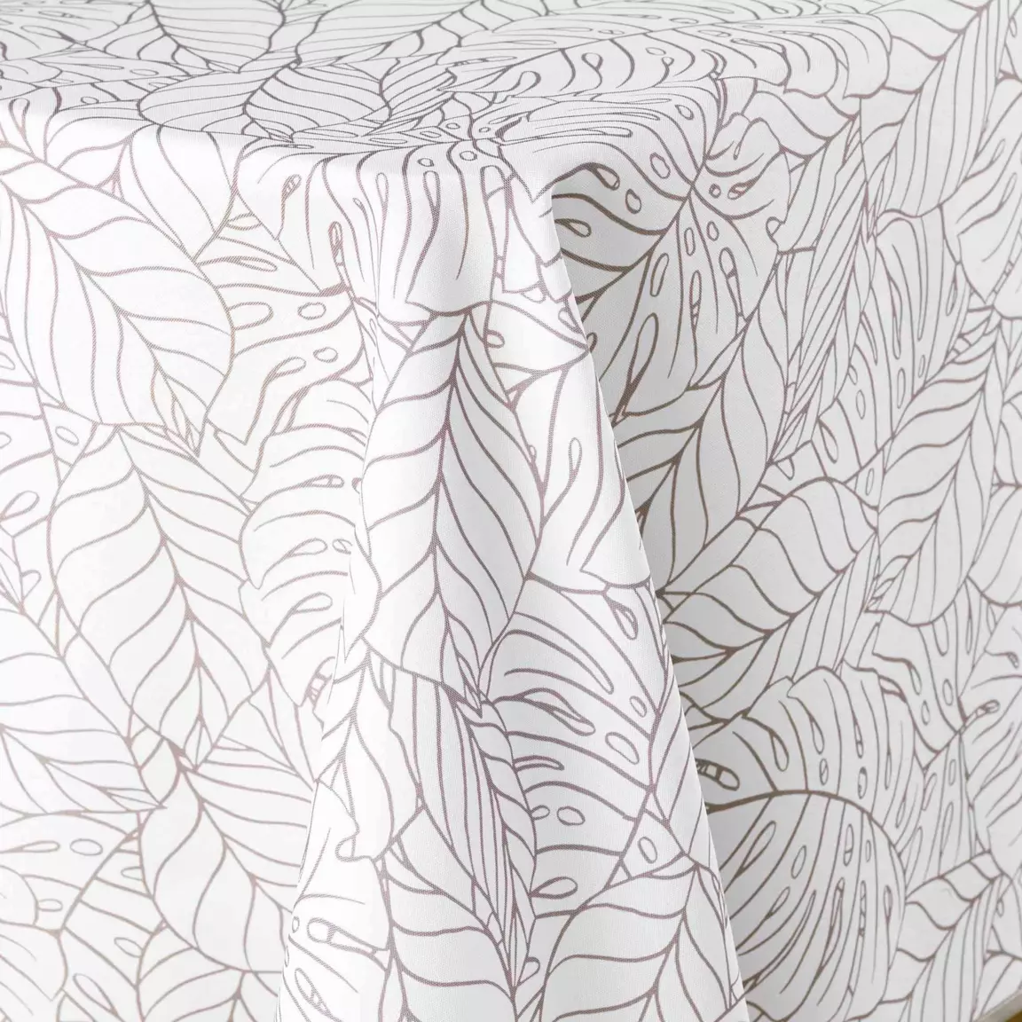 Nappe rectangulaire anti-taches (150 x 240 cm) Solea Blanche