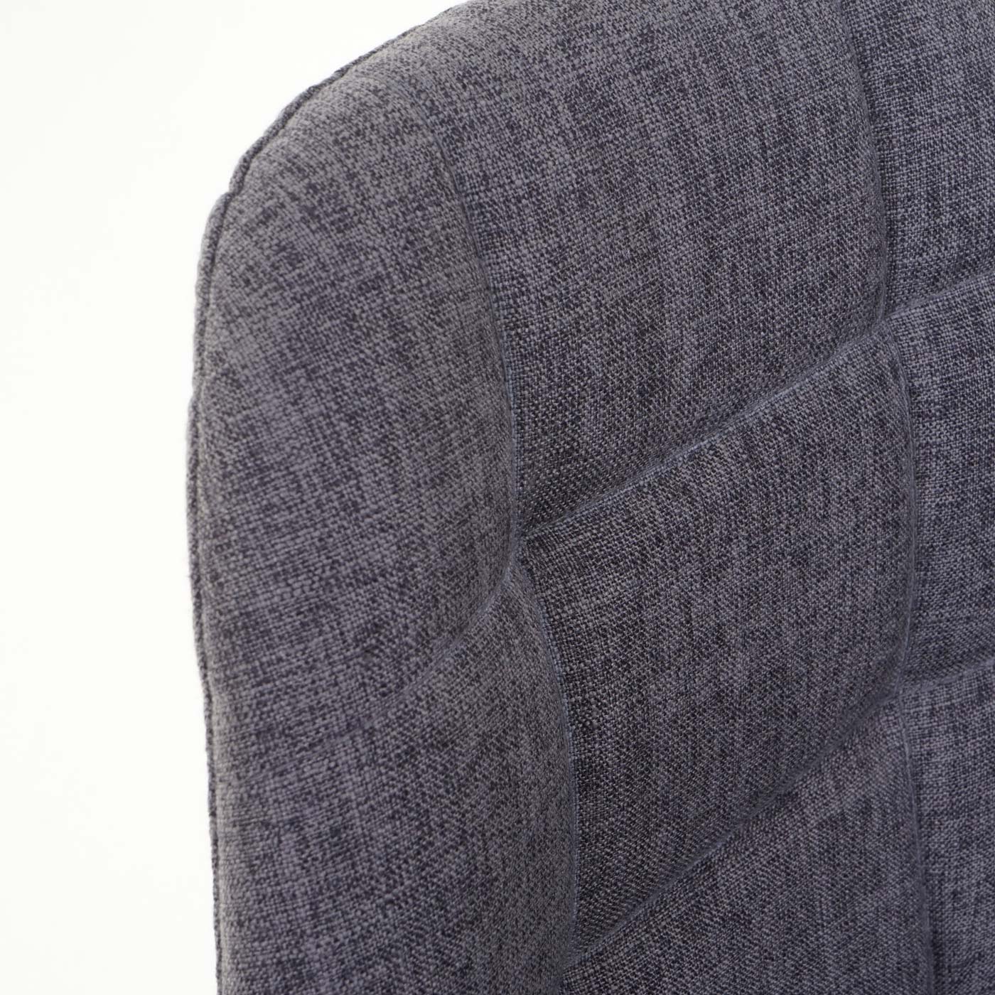 Barhocker MCW-A67, Barstuhl Tresenhocker ~ grau Stoff/Textil, Fuß chrom