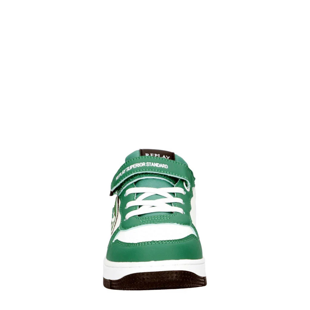 REPLAY Epic jr low-V 13sneakers wit/groen