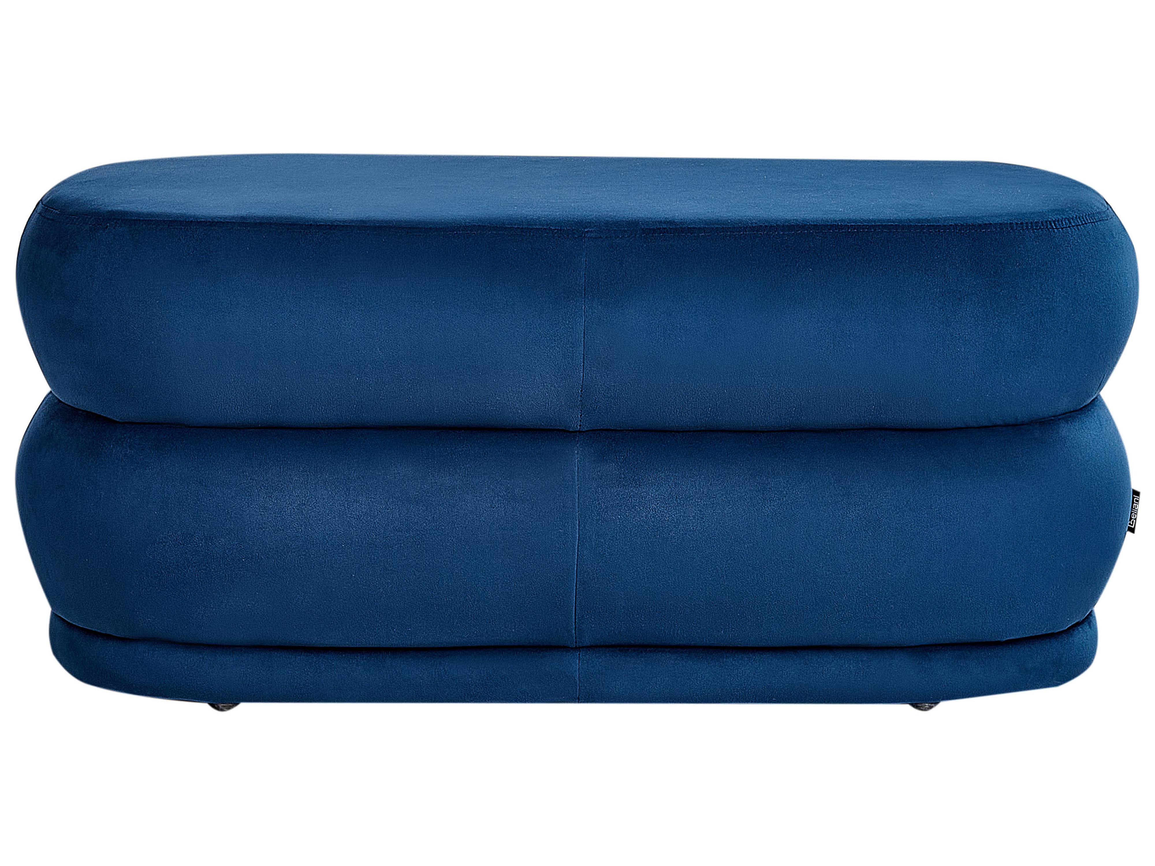 Bankje ELLENDALE Fluweel Marineblauw