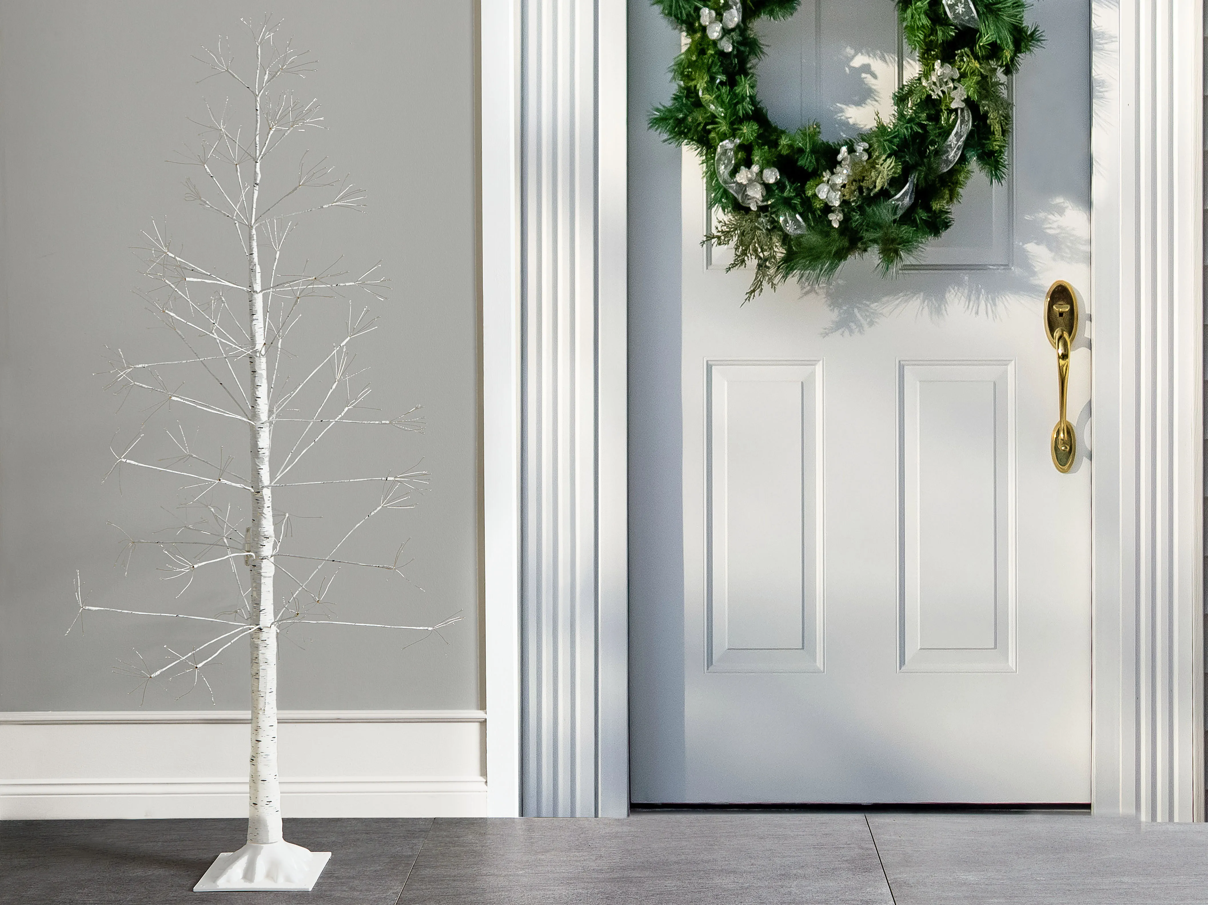 Buitendecoratie LED ALBIONI Boom 180 cm Wit
