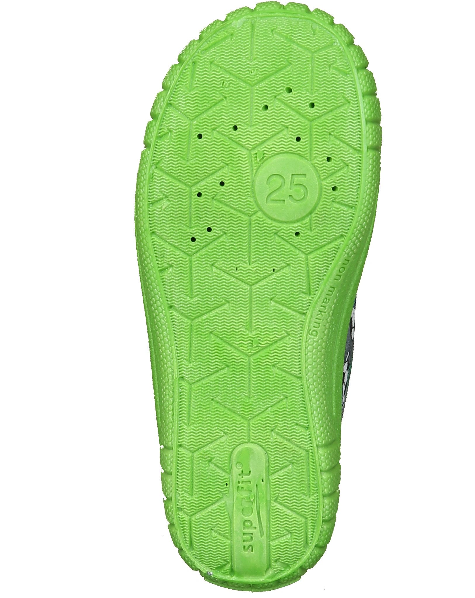 Klett-Hausschuhe BILL SOCCER in lime green/grey