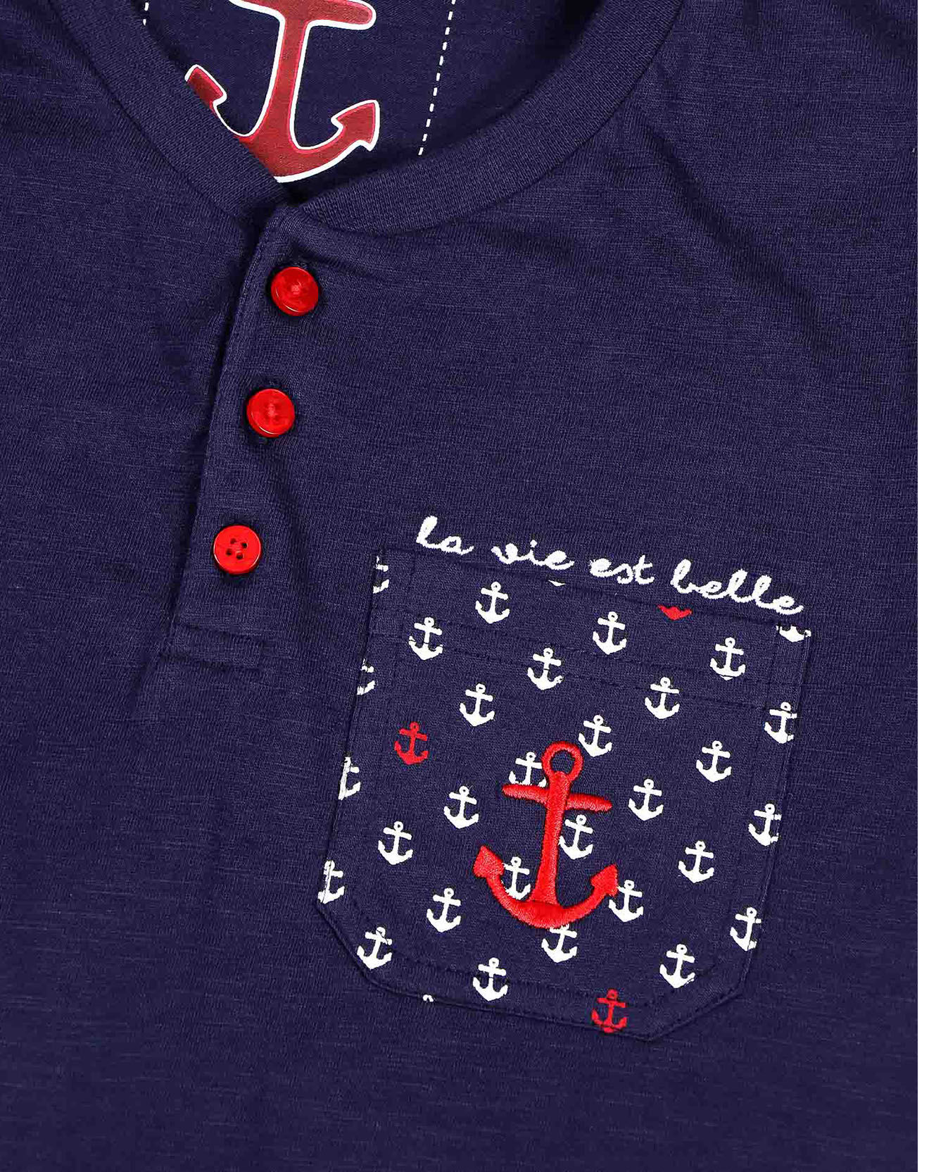 Admas Pyjama La vie est belle bleu marine