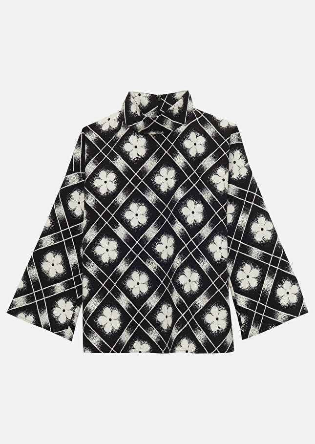 Top Timnoir imprimé à fleurs