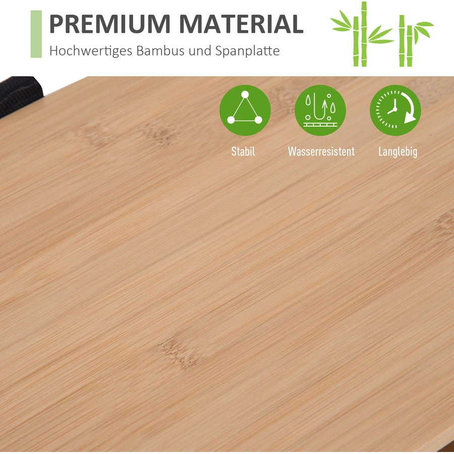 HOMCOM Badezimmerschrank natur