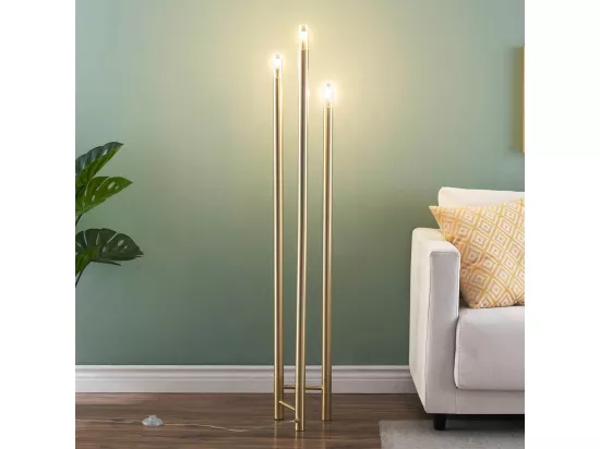 Lampadaire doré trois pieds 140 cm - Mazzoli