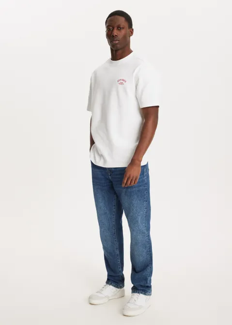 T-shirt met print indigo trading wit (WIT)