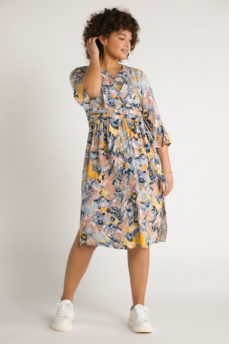 Bellieva-Midikleid, Stillfunktion, Blüten, 3/4-Arm