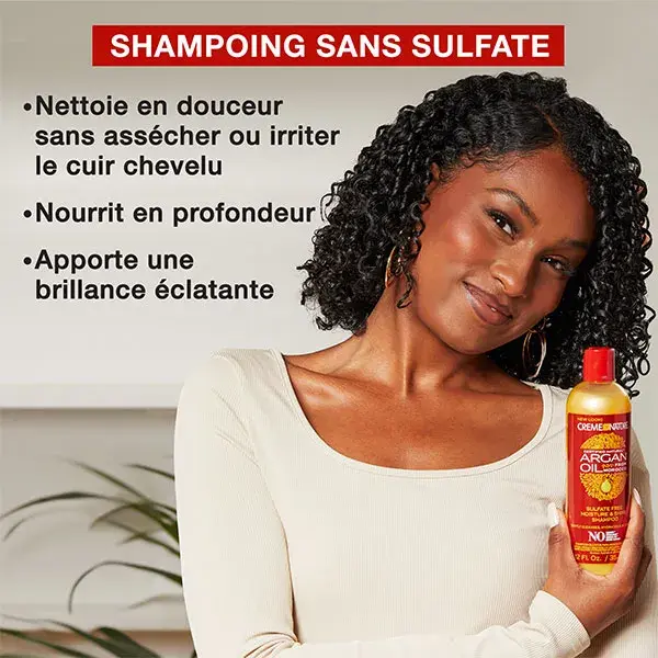 Creme of Nature, Argan, Shampoing nourrissant, nettoie en profondeur, 354ml