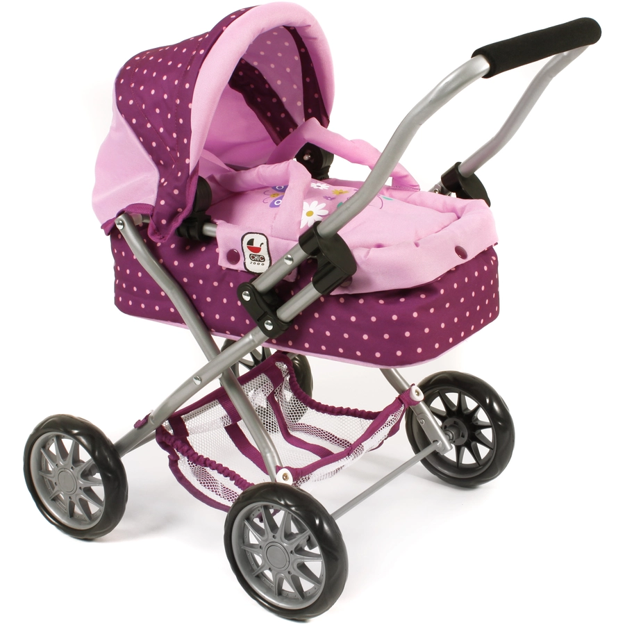 BAYER CHIC 2000 Mini-Kuschelwagen SMARTY Dots Brombeere