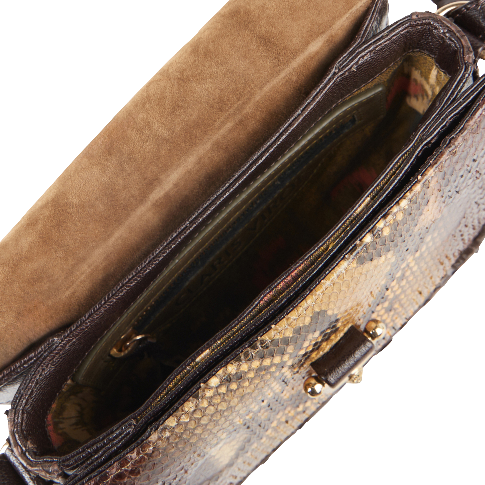 MANON - Sac bandoulière python | Marron