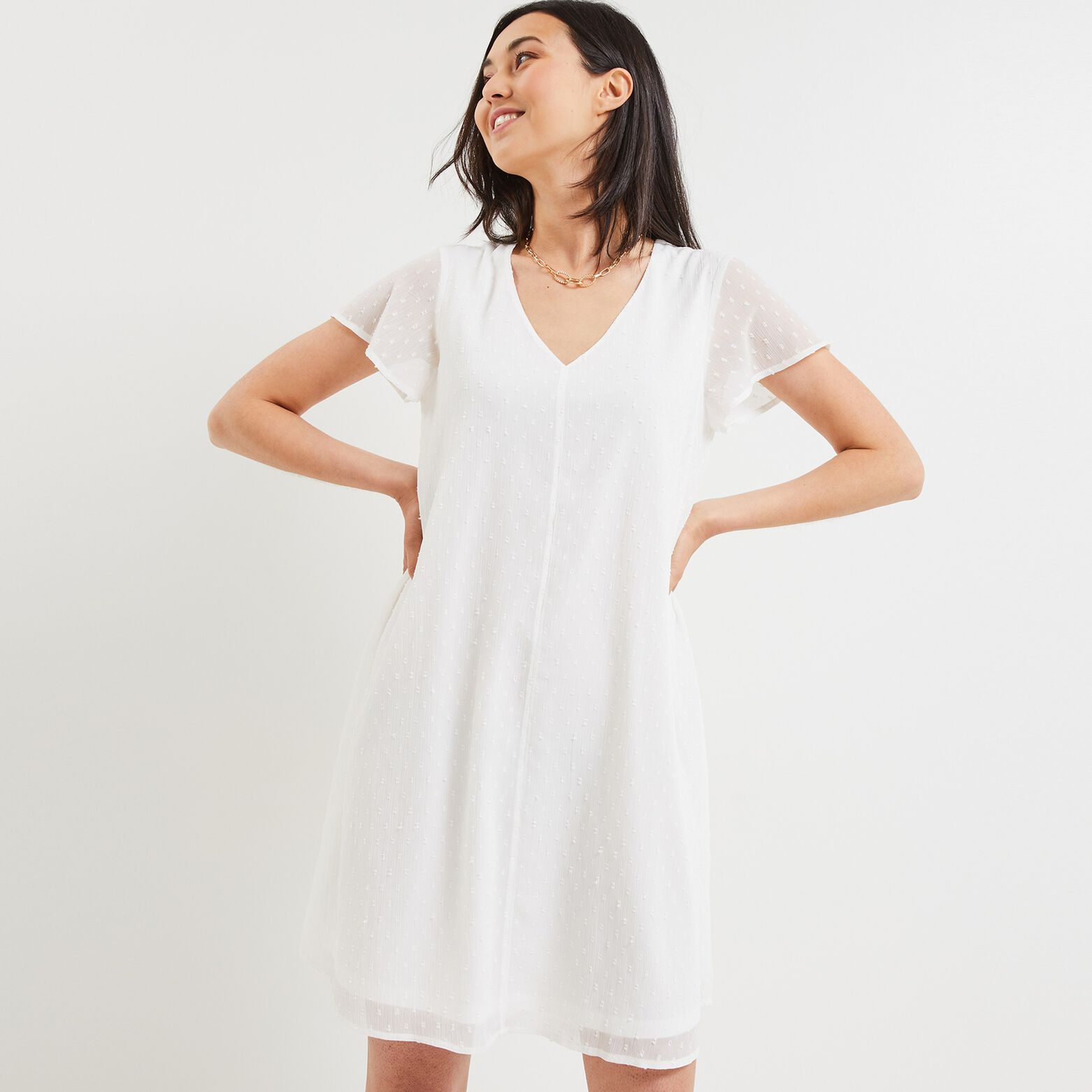 Robe plumetis femme