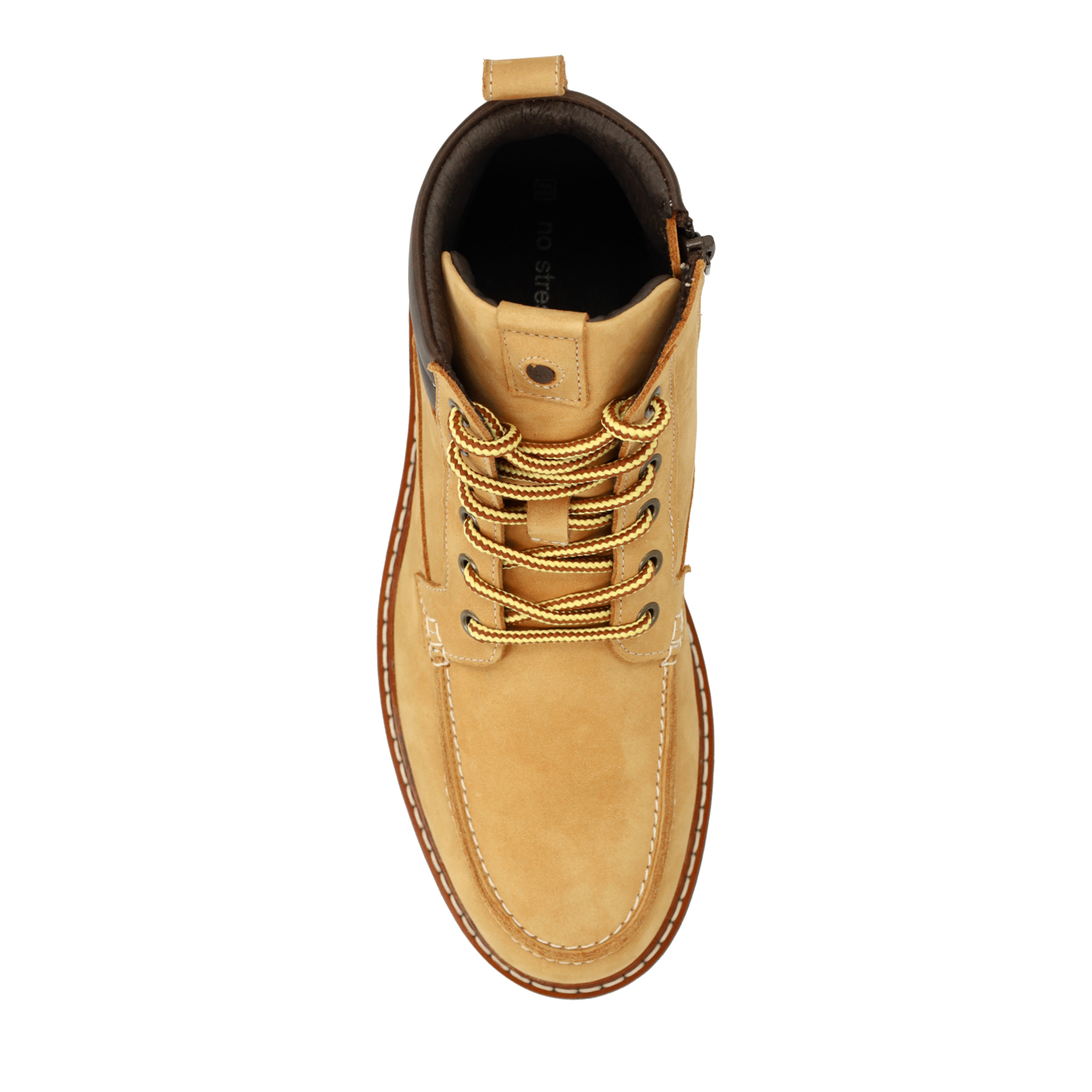 Gele nubuck veterboots