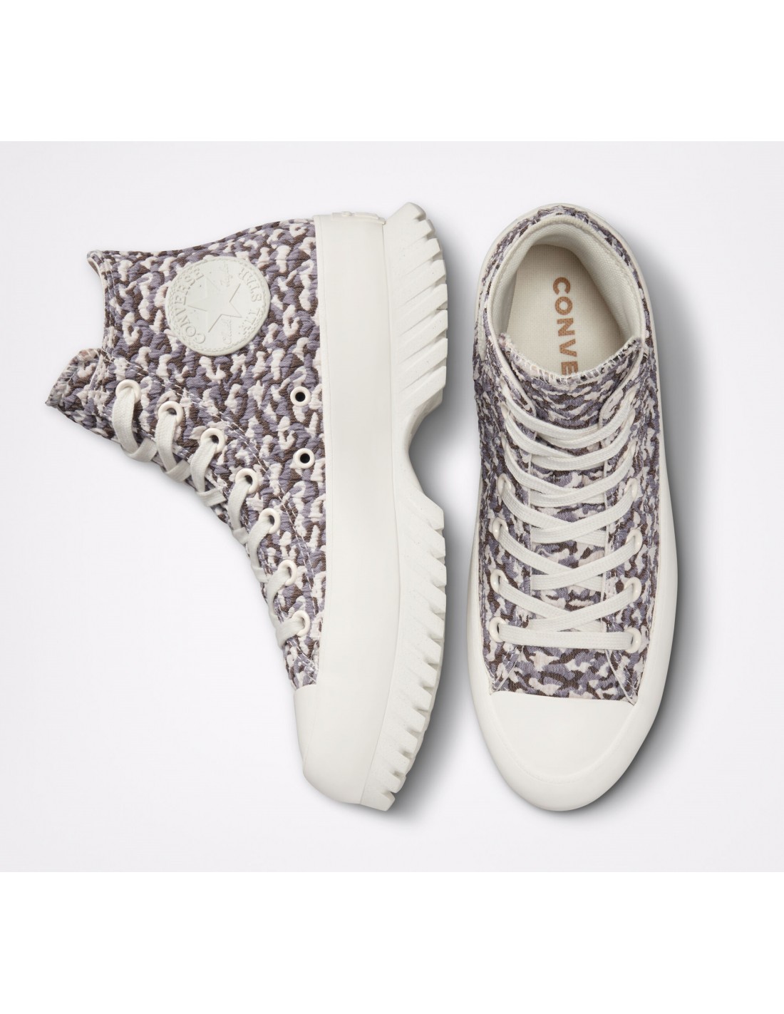 converse sneakers compensées montantes femme ctas lugged 2.0 hi leopard
