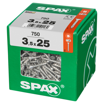 Spax universele schroef 3,5 x 25 mm wirox 750 stuks