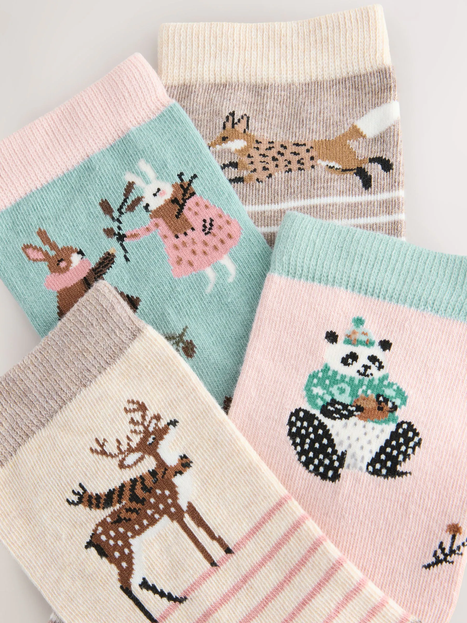 Herfst Animal Personage - Set van 4 paar enkelsokken
